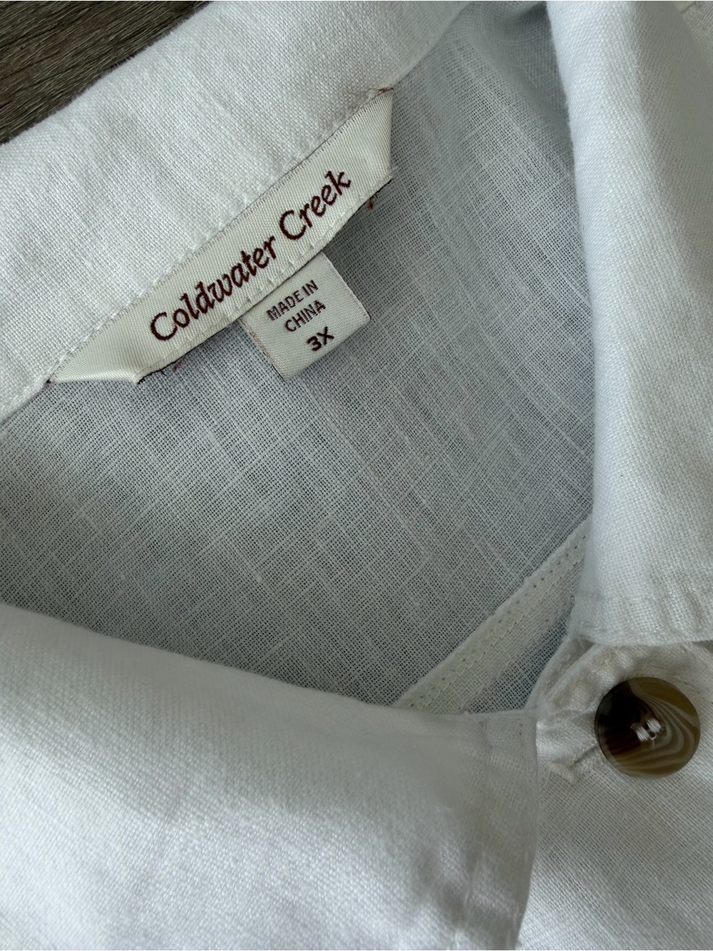 Coldwater Creek Journeys Lightweight Washable Linen Jacket 3X - Picture 5 of 11